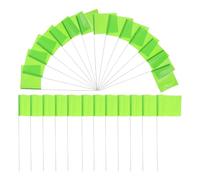Drapeaux de Marquage pour Pelouse 50 Pcs, Fil D’acier | Polyester Vert Clair, Usage Extérieur, Résistants aux Intempéries, Portables pour Divers Emplacements