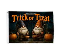 Drapeaux de nains pour extérieur, paniers de citrouilles fantaisistes d'Halloween avec bannière en corde, décoration d'extérieur résistante à la décoloration pour porche, balcon, terrasse, patio, 6 x