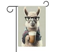 Drapeaux de Noël avec jolie lame et expresso, double face, pour la décoration de pelouses extérieures, 12,6 pouces ''×18,5 pouces''