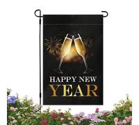 Drapeaux de Noël extérieurs, drapeau de jardin « Bonne année » - Signes de jardin Drapeaux de saison | Drapeaux décoratifs double face, panneaux de cour 2025, drapeaux de jardin de vacances, 30,5 x