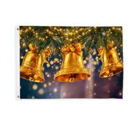 Drapeaux de Noël pour extérieur, rubans festifs de Noël, branches de pin, panneaux décoratifs pour extérieur, panneaux avec œillets décoratifs pour jardin, entrée, maison, terrasse, camping, 6 x 0,9 m