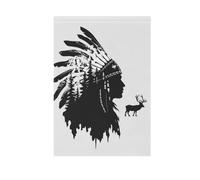 Drapeaux de paix indiens de cowboy occidental pour l'extérieur bannière Happy New Year pour décoration extérieure 28 x 40 cm double face