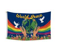 Drapeaux de Paix pour Extérieur 90x150cm Bannière avec des Œillets en