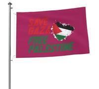 Drapeaux de Palestine gratuits pour l'extérieur, 2 x 3 pieds, double face, robuste, pour la maison, la cour, le festival, la décoration de jardin extérieur, drapeau de bienvenue