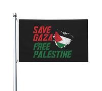 Drapeaux de Palestine gratuits pour l'extérieur, 90 x 150 cm, double face, en polyester robuste, pour la maison, la cour, le festival, la décoration de jardin extérieur, les drapeaux de bienvenue