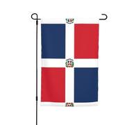 Drapeaux de patio imprimés de la République dominicaine, 30,5 x 45,7 cm, adaptés pour balcon, terrasse et décoration de pot de fleurs.