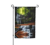 Drapeaux de patio imprimés Waterfall View, 30,5 x 45,7 cm, adaptés pour balcon, terrasse et décoration de pot de fleurs.