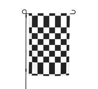Drapeaux de pavillon à carreaux noirs et blancs avec motifs, drapeaux de terrasse verticaux, adaptés pour balcon, jardin et porche.