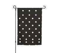 Drapeaux de pavillon à pois noirs et blancs avec motifs, drapeaux de patio verticaux, adaptés pour balcon, jardin et porche.