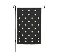 Drapeaux de pavillon à pois noirs et blancs avec motifs, drapeaux de patio verticaux, adaptés pour balcon, jardin et porche.