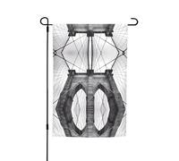Drapeaux de pavillon Brooklyn Bridge avec motifs, drapeaux de patio verticaux, adaptés pour balcon, jardin et porche.