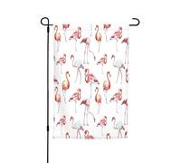 Drapeaux de pavillon de roses flamantes avec motifs, adaptés pour la décoration de jardin, de balcon et de terrasse.