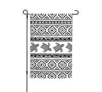 Drapeaux de pavillon ethniques à rayures tortues avec motifs, drapeaux de terrasse verticaux, adaptés pour balcon, jardin et porche.