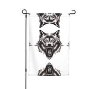Drapeaux de pavillon HD loup-garou avec motifs, drapeaux de terrasse verticaux, adaptés pour balcon, jardin et porche.