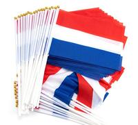 Drapeaux de pays, drapeaux de pays, 100 pièces 2026 petits bâtons, mini drapeau des -Bas avec capuchon doré pour les événements football 2026, 5, 51 x 8, 27 pouces
