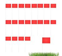 Drapeaux De Pelouse 20 Pièces - Marqueurs De Jardin À Drapeaux | Marqueurs Irrigation Arrosage Rouge Anti-Adhésif Arroseur Paysage Allée Clôture Extérieur