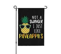 Drapeaux de pinsUn swinger que j'aime juste Drapeaux de jardin de pins Drapeau de jardin fantaisie 12x18 Décoration de jardin double face pour la maison
