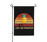 Drapeaux de pinsUn swinger que j'aime juste les drapeaux de jardin de pins Drapeaux de jardin amusants Drapeau de décoration de jardin double face 12x18 pour les décorations extérieures