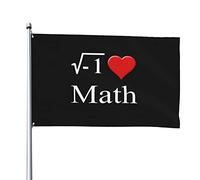 Drapeaux De Pirate 90X150Cm J'Aime Les Mathématiques Renforcé Célébration Bannière Extérieure Personnalisée Drapeaux Pour Intérieur,Extérieur