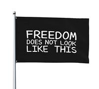 Drapeaux De Pirate 90X150Cm La Liberté Ne Ressemble Pas À Ça Avec Œillets Anniversaire Bruant Double Couture Bannière Extérieure Pour Fête,Événements