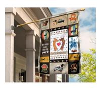 Drapeaux De Pirate Coupe-Vent Et Étancheune Drapeaux De Vacances Durable Drapeau De Jardin Décoration Pour Porche Balcon Maison Teckel, Animal De Compagnie, La Vie D'Un Teckel Est Merveilleuse M