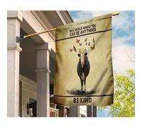 Drapeaux De Pirate Double Face Drapeau De Décoration Drôle Jardin Signe Décoration Pour Balcon Pelouse Extérieure Vache Laitière Papillons Sois Gentil Dessin Tu Peux Être Tout Ce Que Tu Veux M