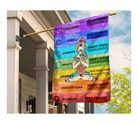 Drapeaux De Pirate Double Face Jardin Signe Drapeaux De Vacances Décoration Pour Porche Pelouse Maison Yoga Méditation Chakra Coloré Chakra Du Troisième Œil Chakra De La Gorge S