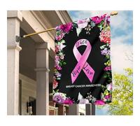 Drapeaux De Pirate Drapeau De Décoration Double Face Drapeaux De Vacances Décoration Pour Porche Balcon Maison Ruban Rose Contre Le Cancer Du Sein : Foi, Espoir, Amour M