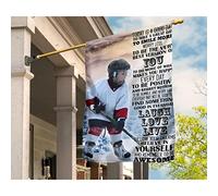 Drapeaux De Pirate Drapeau De Décoration Double Face Jardin Signe Le Hockey Est Un Sport Pour Les Enfants. Aujourd'Hui, C'Est Une Bonne Journée Pour Sourire Davantage. M