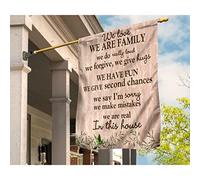 Drapeaux De Pirate Drapeau De Décoration Supérieure Jardin Signe Décoration Pour Porche Maison Nous Sommes Une Famille. Nous Nous Amusons. Nous Donnons Une Seconde Chance. S