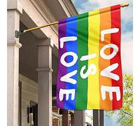 Drapeaux De Pirate Durable Drapeau De Décoration Drapeau De Jardin Décoration Pour Patio Pelouse Balcon L'Amour C'Est L'Amour : Mois Des Fiertés Lgbt, Arc-En-Ciel, Décoration Pour Couple Lgbt S