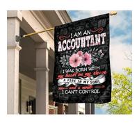 Drapeaux De Pirate Supérieure Drapeau De Décoration Coupe-Vent Et Étancheune Jardin Signe Décoration Pour Balcon Porche Patio Fleurs Je Suis Comptable Tableau Noir M