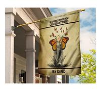 Drapeaux De Pirate Supérieure Drapeau De Décoration Durable Jardin Signe Décoration Pour Maison Porche Éléphants Et Papillons, Soyez Gentils, Dessin, Vous Pouvez Être Tout Ce Que Vous Voulez M