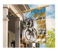 Drapeaux De Pirate Supérieure Drapeau De Décoration Jardin Signe Décoration Pour Balcon Images De Cyclistes Vintage. N'Arrêtez Pas Quand Vous Êtes Fatigué, Arrêtez-Vous Quand Vous Avez Terminé. S