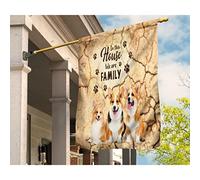 Drapeaux De Pirate Supérieure Drapeaux De Vacances Durable Drapeau De Décoration Décoration Pour Balcon Extérieure Maison Mur De Corgis Tracked. Ici, Nous Sommes En Famille. S