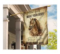 Drapeaux De Pirate Supérieure Drapeaux De Vacances Durable Drapeau De Décoration Portrait De Cheval Vintage Deux Pieds, Bougez Votre Corps Quatre Pieds, Bougez Votre Âme S