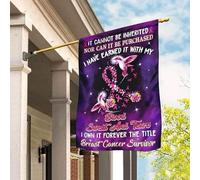 Drapeaux De Pirate Supérieure Drapeaux De Vacances Durable Drapeau De Décoration Rubans Roses À Colibris, Sensibilisation Au Cancer Du Sein, Sang, Sueur Et Larmes, Survivante Du Cancer Du Sein S