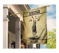 Drapeaux De Pirate Supérieure Drapeaux De Vacances Durable Drapeau De Jardin Décoration Pour Porche Balcon Pelouse Cheval Papillons Sois Gentil Dessin Tu Peux Être Tout Ce Que Tu Veux S