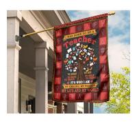 Drapeaux De Pirate Supérieure Jardin Signe Coupe-Vent Et Étancheune Drapeau De Jardin Décoration Pour Maison Balcon Porche L'Arbre À Livres Des Enseignants Je Suis Né Pour Être Enseignant M