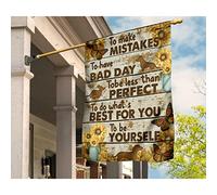 Drapeaux De Pirate Supérieure Jardin Signe Durable Drapeau De Jardin Décoration Pour Balcon Patio Porche Teckel Sois Toi-Même Tournesols Motif En Bois Vintage M