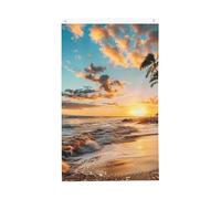Drapeaux de plage 9,6 x 1,5 m - Bannière double face pour maison, cour, extérieur et intérieur - Décoration de fête
