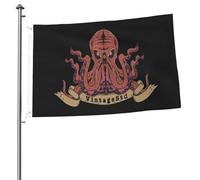 Drapeaux de poulpe dominants pour l'extérieur 2 x 3 pieds, bannière robuste double face pour la maison, la cour, le festival, la décoration de jardin extérieur, drapeau de bienvenue