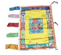 Drapeaux de prière, 96 cm, drapeau en soie bouddhiste tibétain porte-bonheur, cheval à vent, drapeaux muraux à suspendre, bannières, drapeau de prière Bouddha
