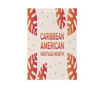 Drapeaux de prière du mois du patrimoine américain des Caraïbes - Bannière d'extérieur pour décoration de jardin - 71 x 101 cm - Double face