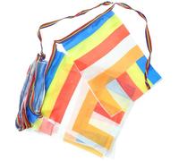 Drapeaux de Prière du Tibet 1 Chaîne en Soie Décorative | Bannière à Cinq Couleurs, pour Intérieur et Cour D’asile, Usage Bouddhiste