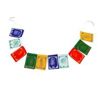 Drapeaux de prière | Petits drapeaux tibétains traditionnels colorés | Artisanat d'art et affirmation | Pour amis, famille, anniversaire, fête, maison, voyage, extérieur