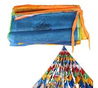 Drapeaux de prière tibétains | Bannière bouddhiste de méditation | 25,4 x 15,2 cm - Décoration d'art sacré tibétain - Drapeaux de paix pour mur intérieur et extérieur