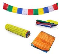 Drapeaux de Prière Tibétains, Chaînes De Drapeaux De Prière, Drapeaux de prière Bouddhiste Tibétain, Drapeaux Lungta, Drapeaux de Drapeaux de Style Tibet, pour Autels Bouddhistes (25CM*28CM)*20 Photos