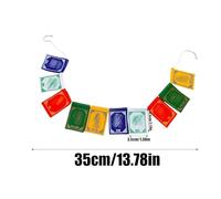 Drapeaux de prière tibétains, drapeaux colorés faits à la main, bannière d'affirmation de cheval à vent avec design traditionnel, décoration de maison et de festival avec tissu vif, accent