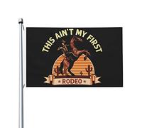 Drapeaux de rodéo Ce n'est pas mon premier drapeau de rodéo Drapeaux vintage Art mural pour patio 3x5 pieds, Ce n'est pas mon premier tapisserie de rodéo pour chambre à coucher